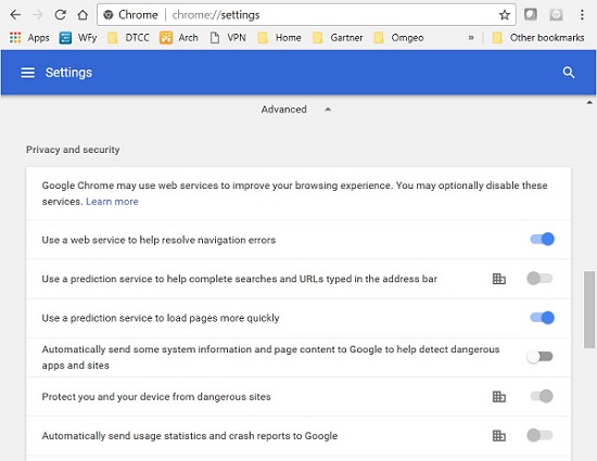 chrome option