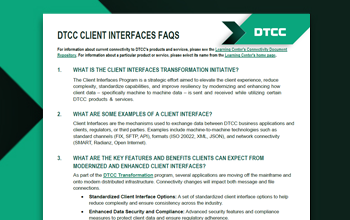 DTCC Equity Clearing Transformation FAQ