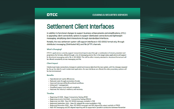 Settlement Client Interfaces