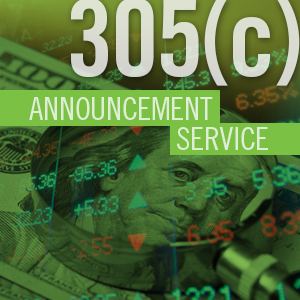 Outreach to Tax Clients Results in Better use of 305c Announcement Service 