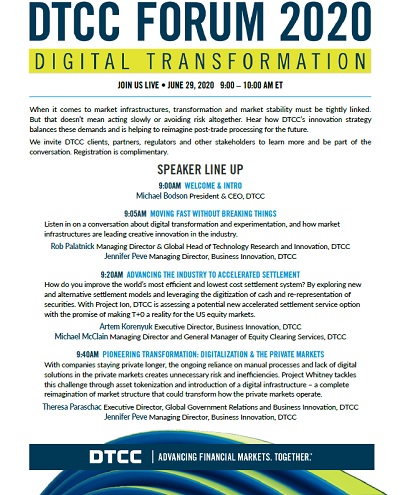 DTCC Forum 2020 Speaker Sheet