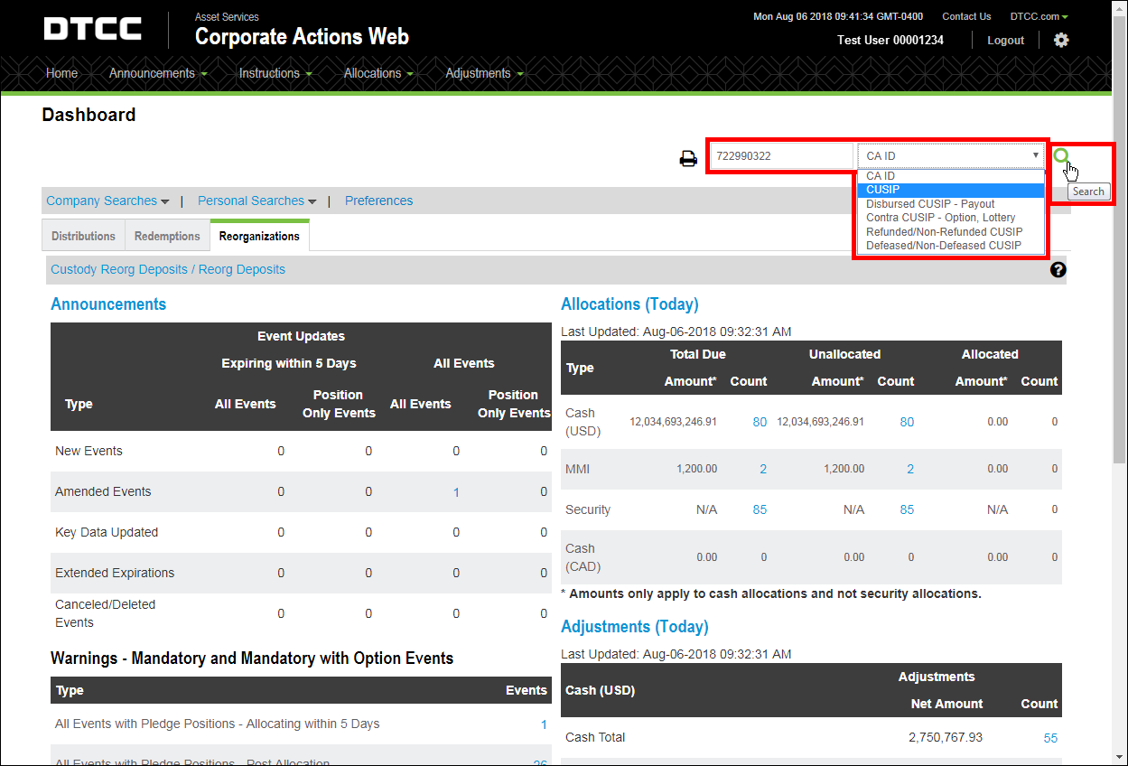 Performing a Quick Search