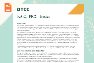 FAQs About FICC’s Structure and Business