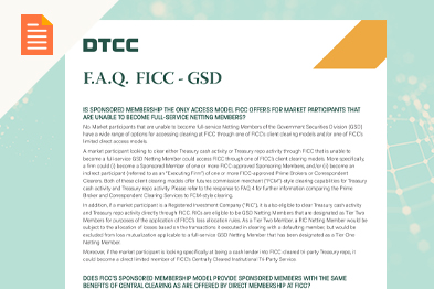 FAQs About FICC’s Support for The Buyside
