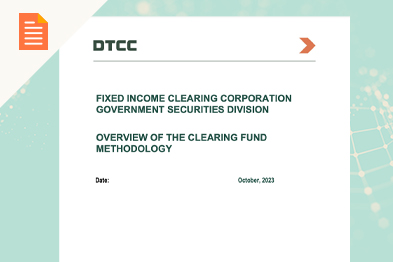 FICC GSD Clearing Fund Methodology