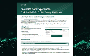 DTCC SDX Quick Start Guide